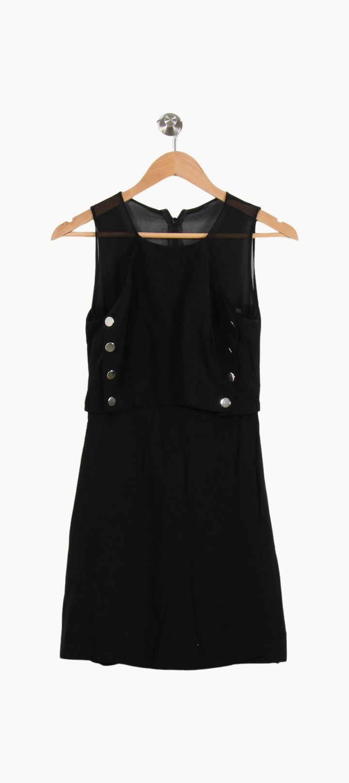 Robe Courte Noire - Taille S/36 de la marque Sandro | PARAD53473 - Vendu par Paradigme - Image 2
