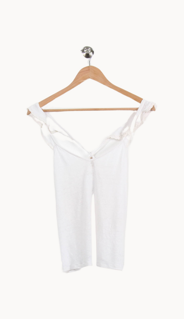 Top blanc - Taille M/38 de la marque Sézane | PARAD48227 - Vendu par Paradigme - Image 4