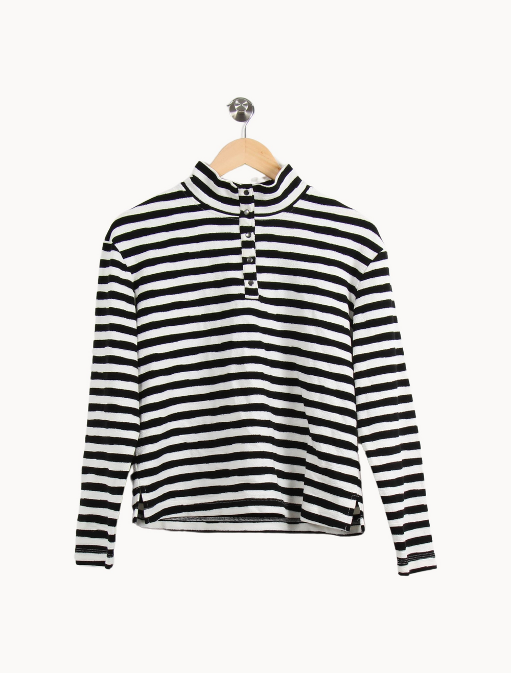 T-shirt Manches Longues Noir et Blanc - Taille S/36 de la marque Ekyog | PARAD66560 - Vendu par Paradigme - Image 2