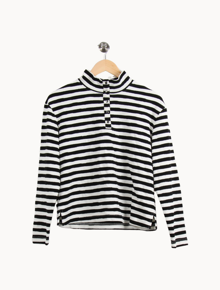 T-shirt Manches Longues Noir et Blanc - Taille S/36 de la marque Ekyog | PARAD66560 - Vendu par Paradigme - Image 2