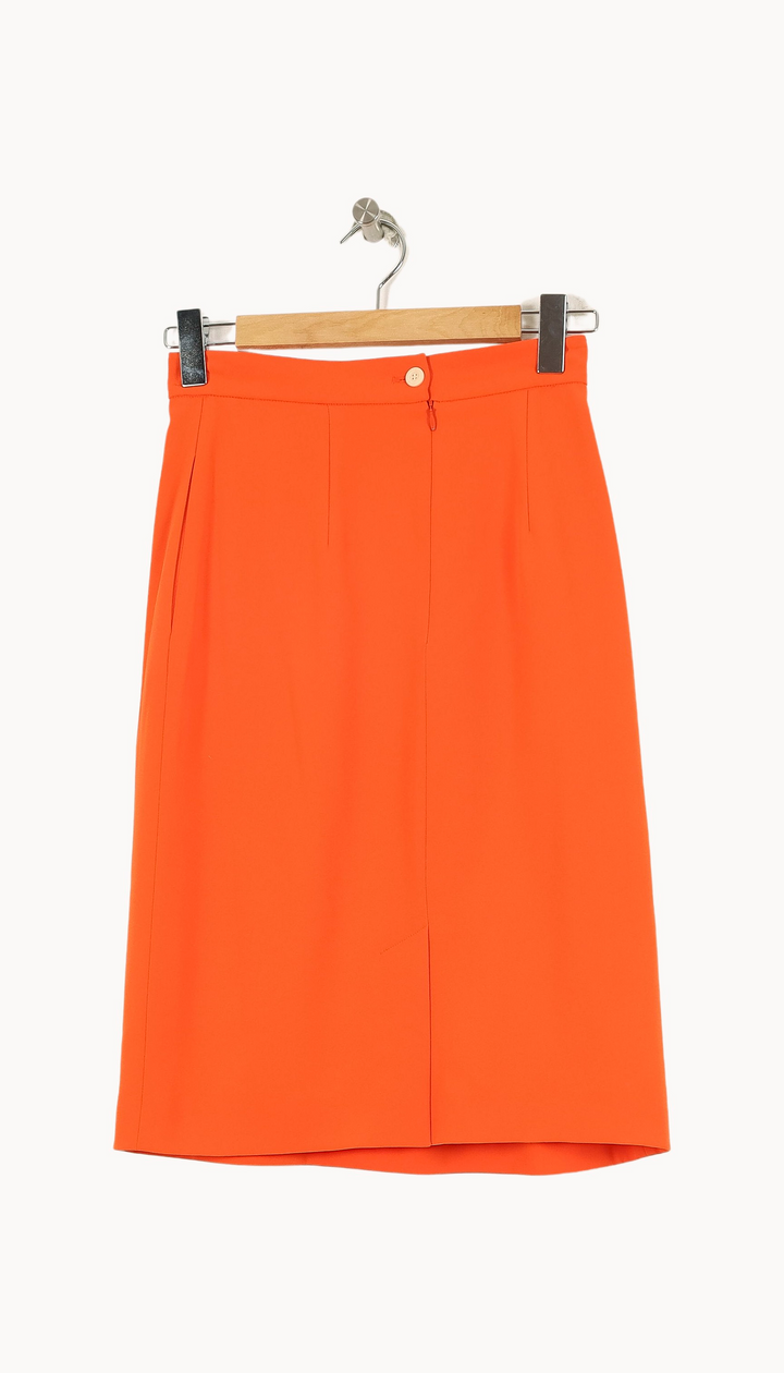 Jupe Mi-Longue Orange - Taille S/36 de la marque Ines de la Fressange Paris | PARAD69039 - Vendu par Paradigme - Image 4