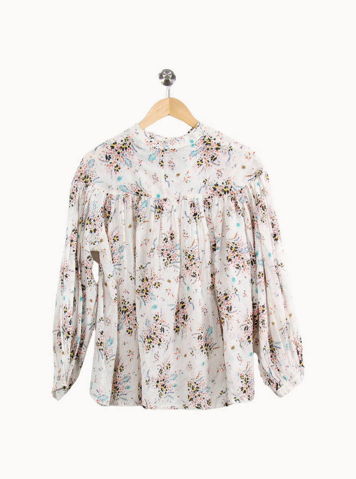 Blouse Blanche à Fleurs - Taille S/36 de la marque Bérénice | PARAD62868 - Vendu par Paradigme - Image 4