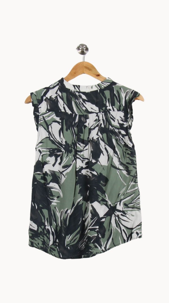 Blouse Verte et Noire - Taille L/40 de la marque La Fée Maraboutée | PARAD62341 - Vendu par Paradigme - Image 4