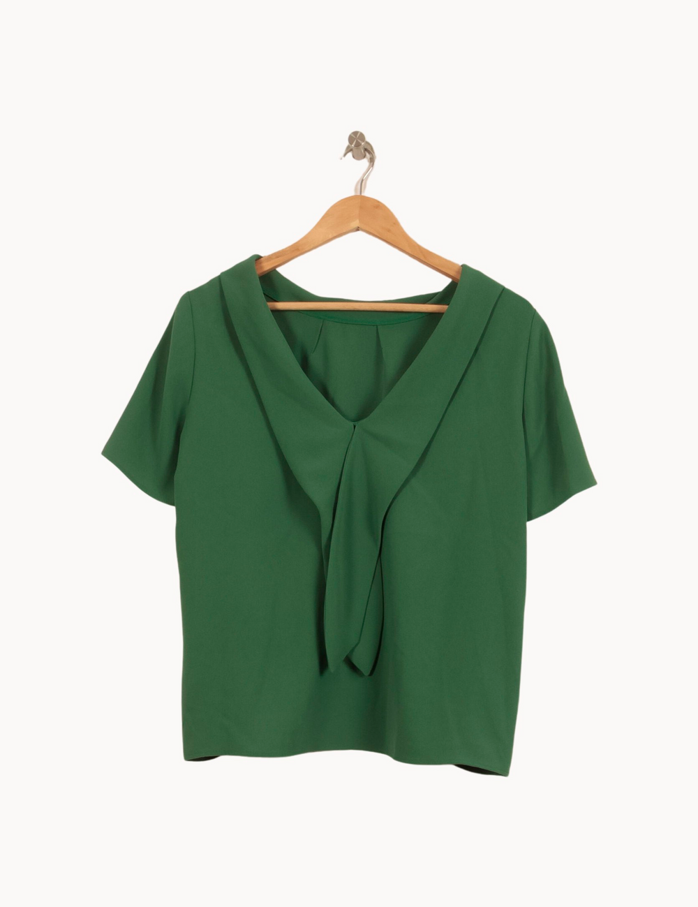Blouse Verte - Taille L/40 de la marque Tara Jarmon | PARAD44760 - Vendu par Paradigme - Image 4