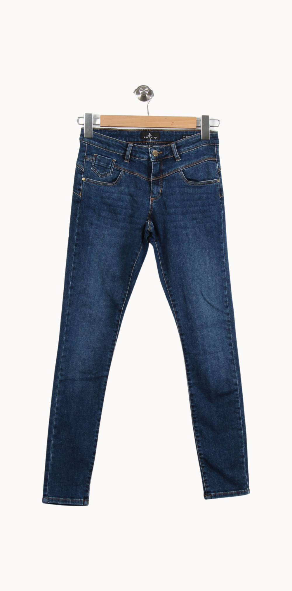 Jean Skinny Bleu - Taille XS/34 de la marque One Step | PARAD69102 - Vendu par Paradigme - Image 2