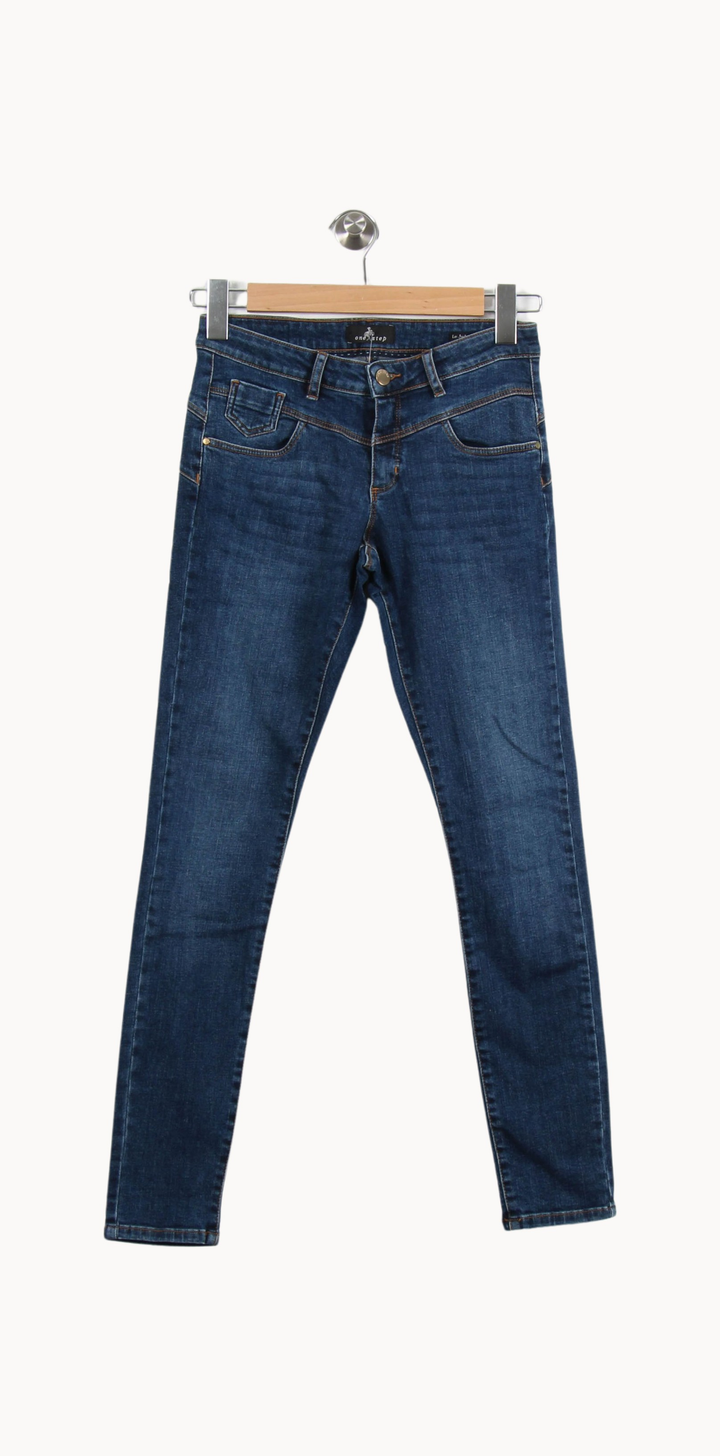 Jean Skinny Bleu - Taille XS/34 de la marque One Step | PARAD69102 - Vendu par Paradigme - Image 2