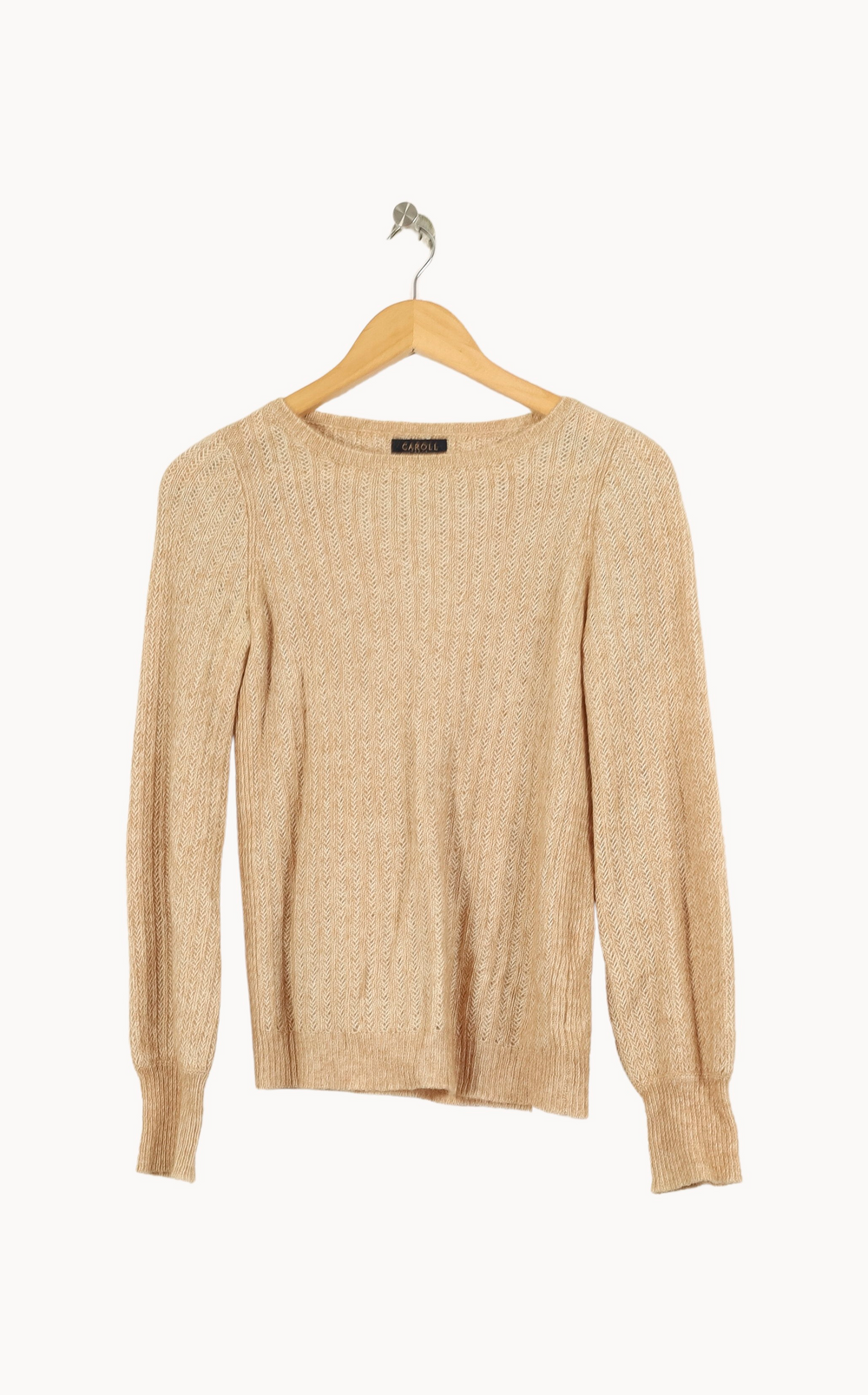 Pull Beige - Taille XS/34 de la marque Caroll | PARAD54715 - Vendu par Paradigme - Image 2