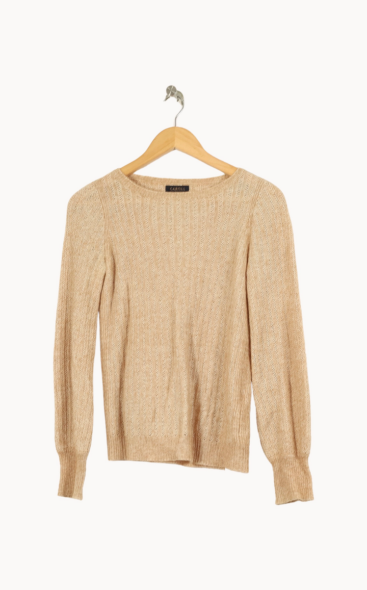 Pull Beige - Taille XS/34 de la marque Caroll | PARAD54715 - Vendu par Paradigme - Image 2