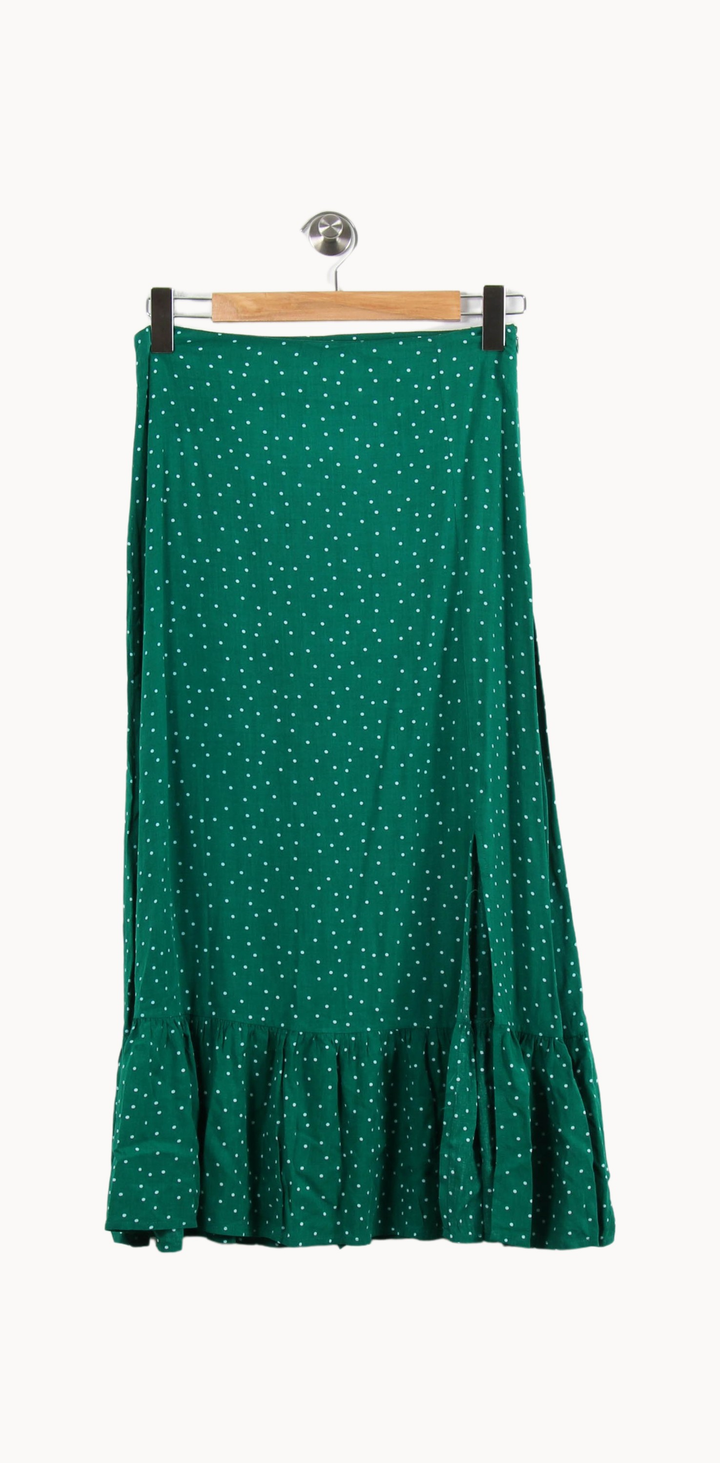 Jupe Midi Verte à Pois Blancs - Taille M/38 de la marque Grace & Mila | PARAD69549 - Vendu par Paradigme - Image 2
