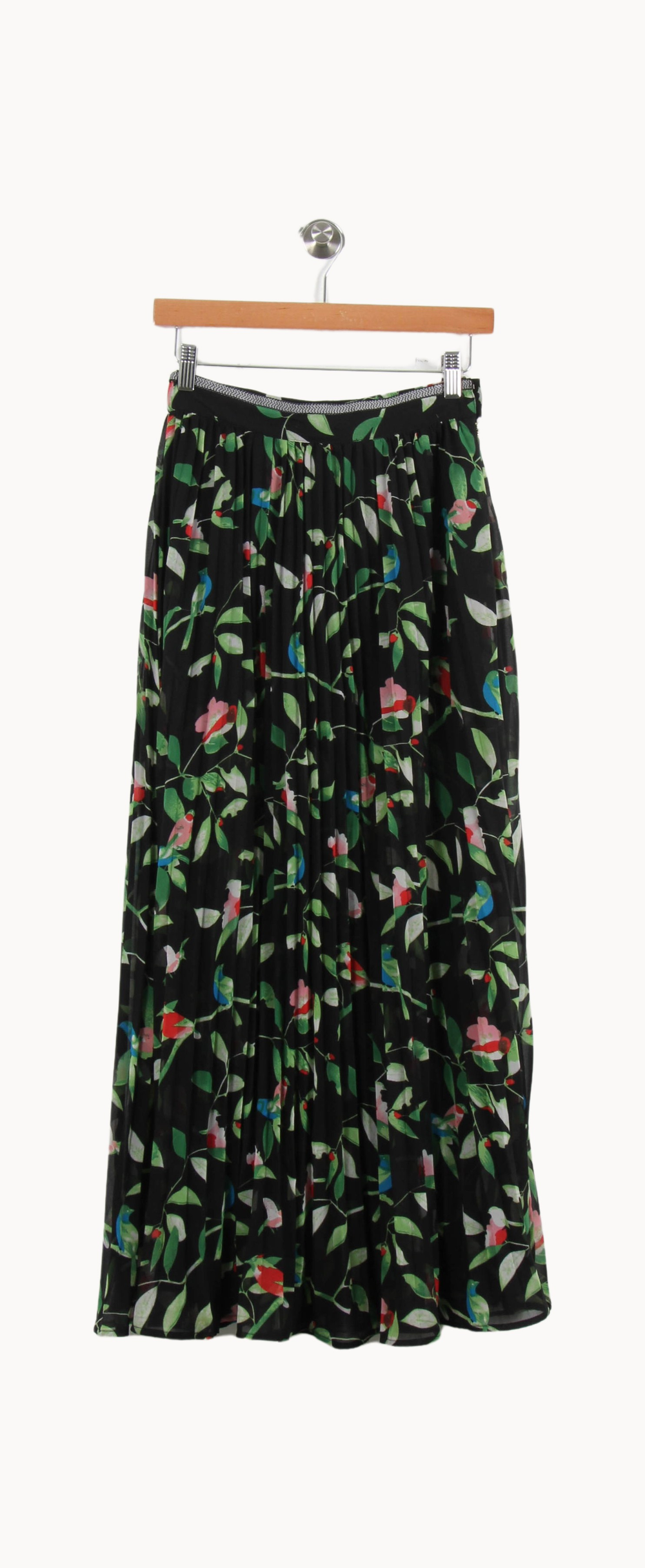 Jupe Plissée Noire et Verte - Taille S/36 de la marque Suncoo | PARAD52917 - Vendu par Paradigme - Image 2