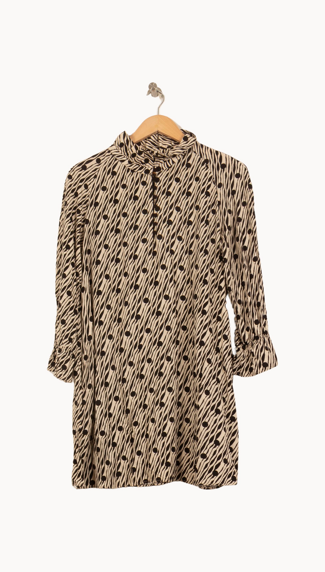 Robe courte Beige et Noire - Taille S/36 de la marque Balzac Paris | PARAD64963 - Vendu par Paradigme - Image 2