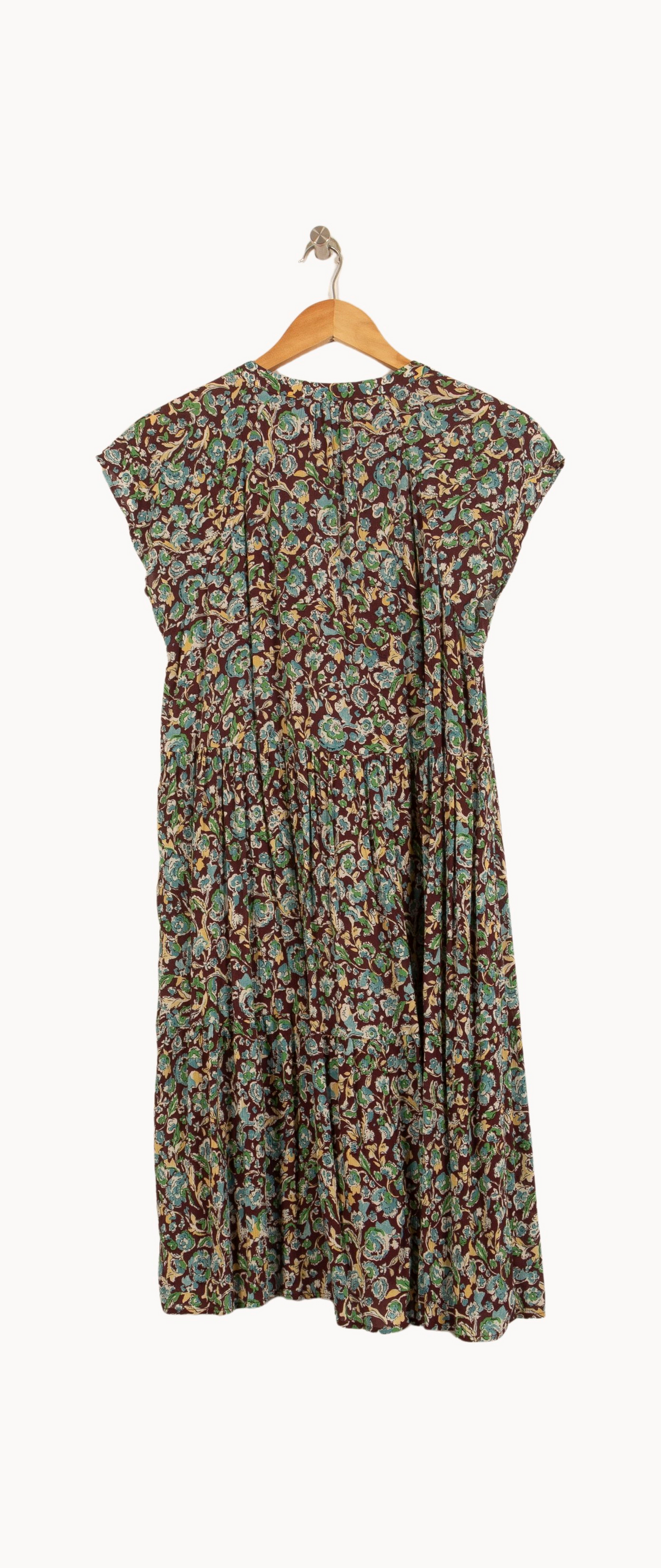 Blouse Verte et Marron - Taille S/36 de la marque Caroll | PARAD64151 - Vendu par Paradigme - Image 4