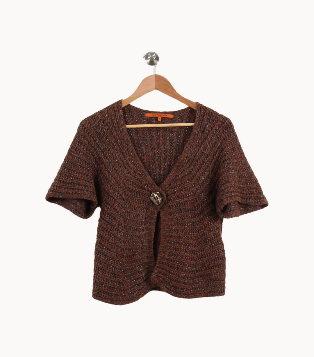 Gilet Marron - Taille S/36 de la marque La Fée Maraboutée | PARAD51366 - Vendu par Paradigme - Image 2
