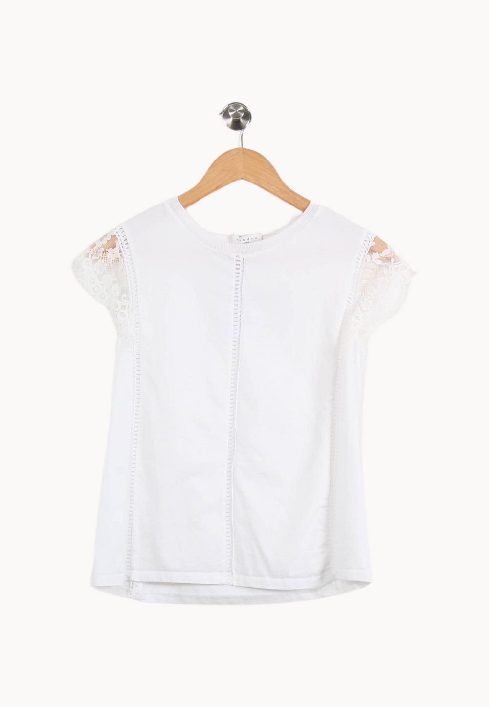 Blouse Blanche - Taille L/40 de la marque Sandro | PARAD52531 - Vendu par Paradigme - Image 2