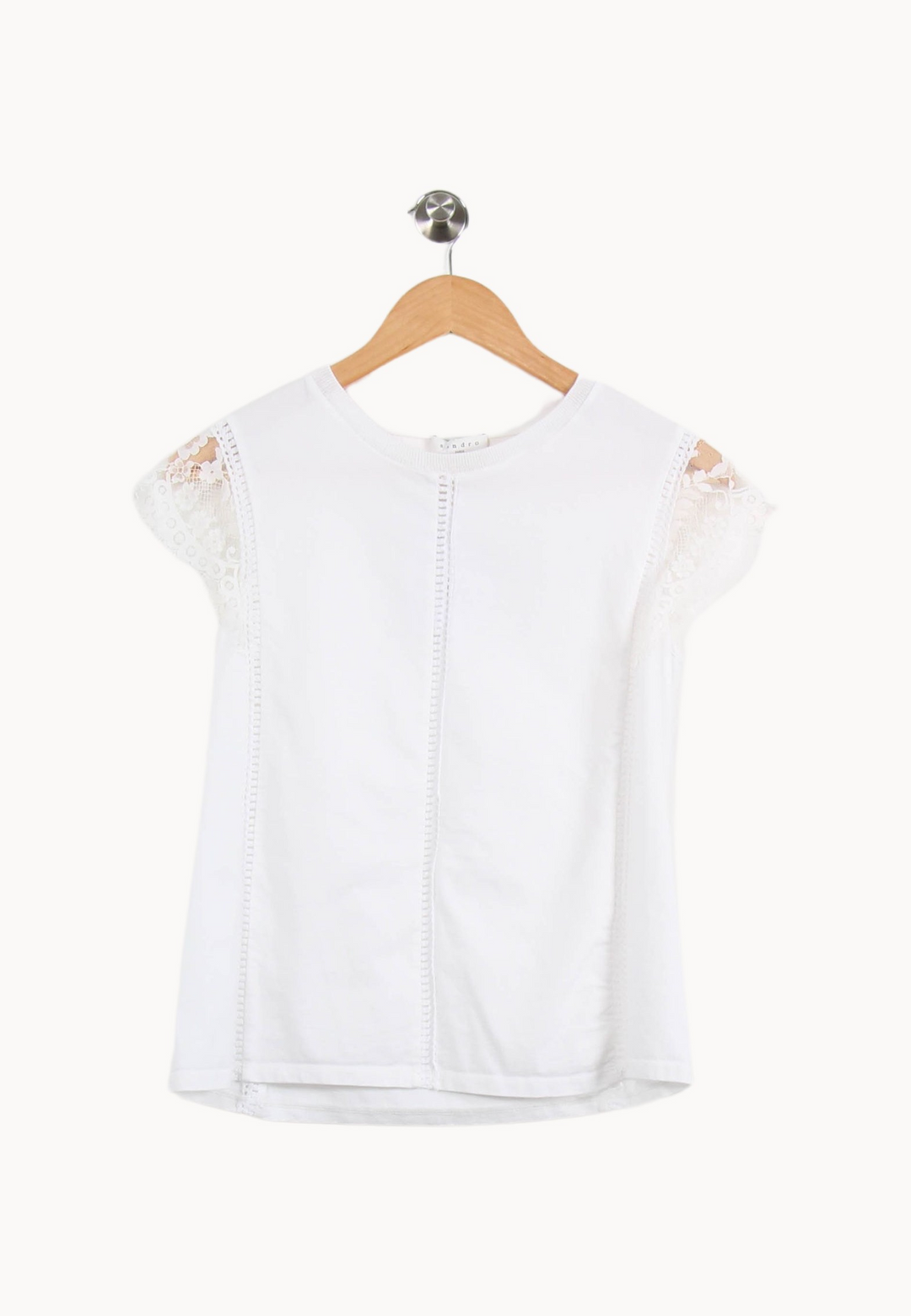 Blouse Blanche - Taille L/40 de la marque Sandro | PARAD52531 - Vendu par Paradigme - Image 2