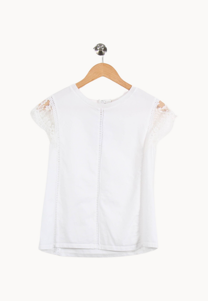 Blouse Blanche - Taille L/40 de la marque Sandro | PARAD52531 - Vendu par Paradigme - Image 2