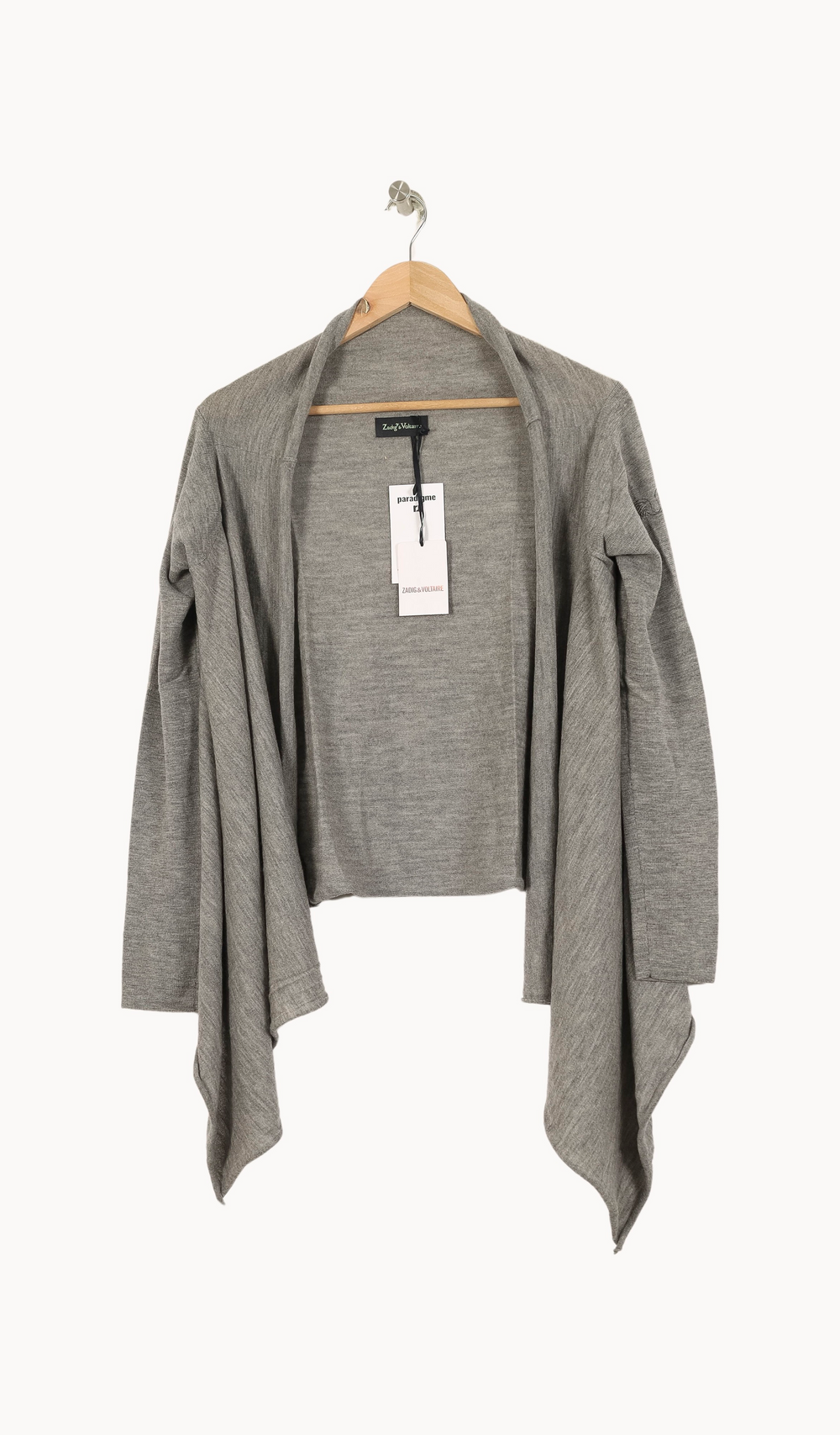 Cardigan Gris - Taille S/36 de la marque Zadig&Voltaire | PARAD46387 - Vendu par Paradigme - Image 2