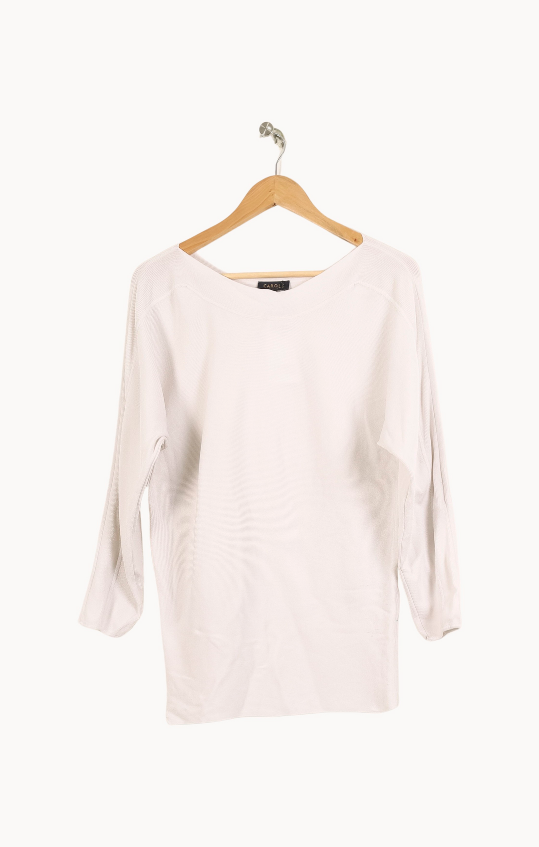 Pull Blanc - Taille XS/34 de la marque Caroll | PARAD35495 - Vendu par Paradigme - Image 2