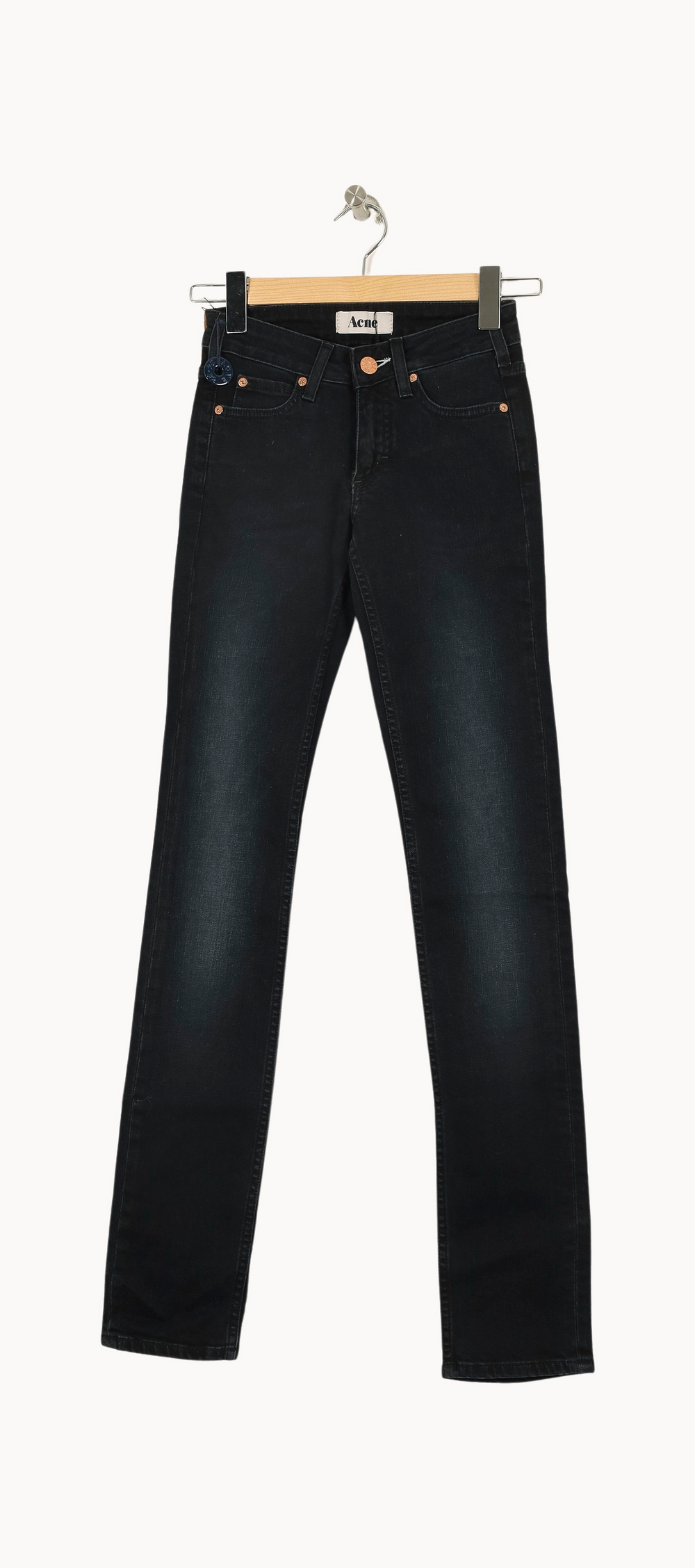 Jean Slim Noir - Taille XS/34 de la marque Acne Studios | PARAD34201 - Vendu par Paradigme - Image 2