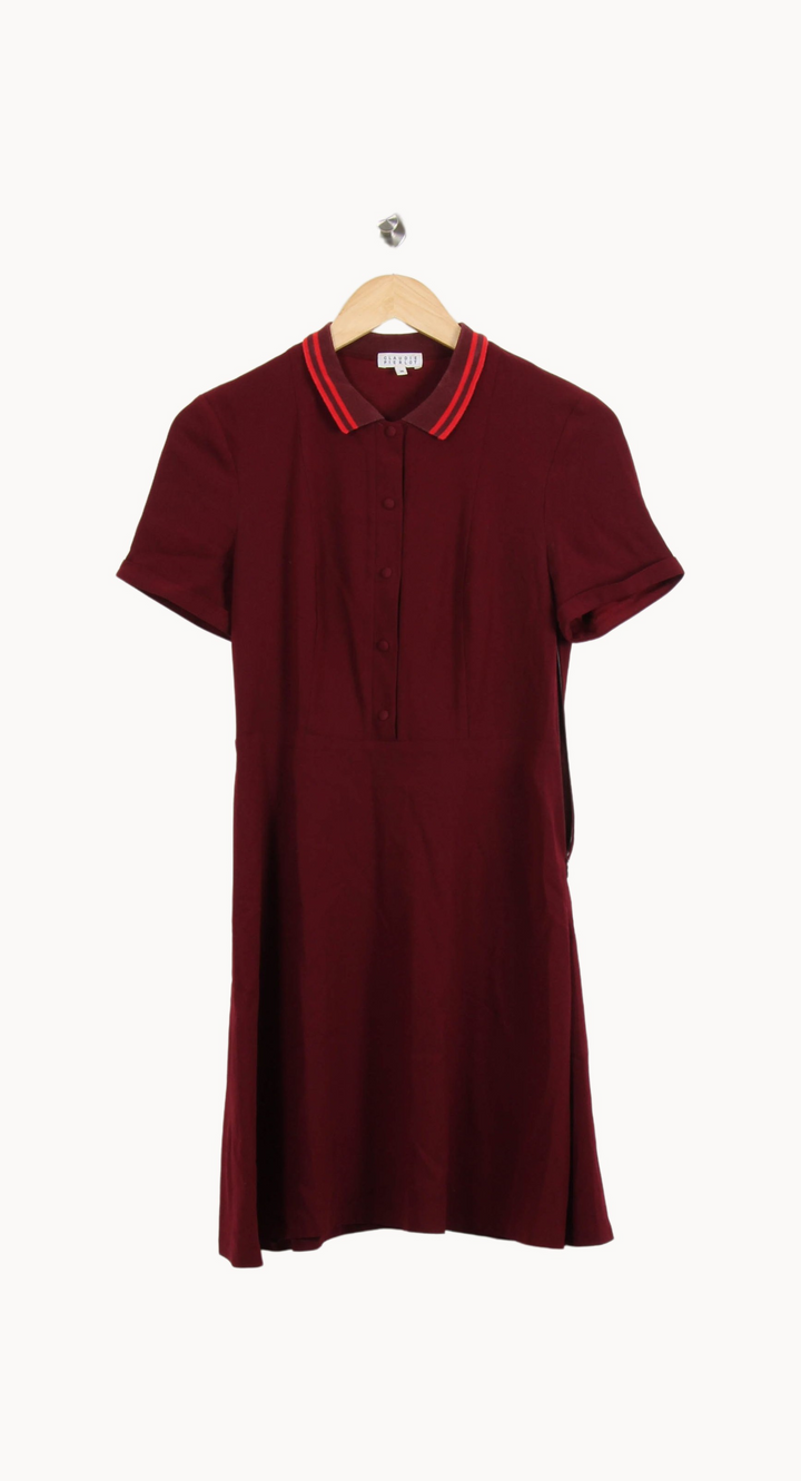 Robe Polo Bordeaux - Taille S/36 de la marque Claudie Pierlot | PARAD53472 - Vendu par Paradigme - Image 2
