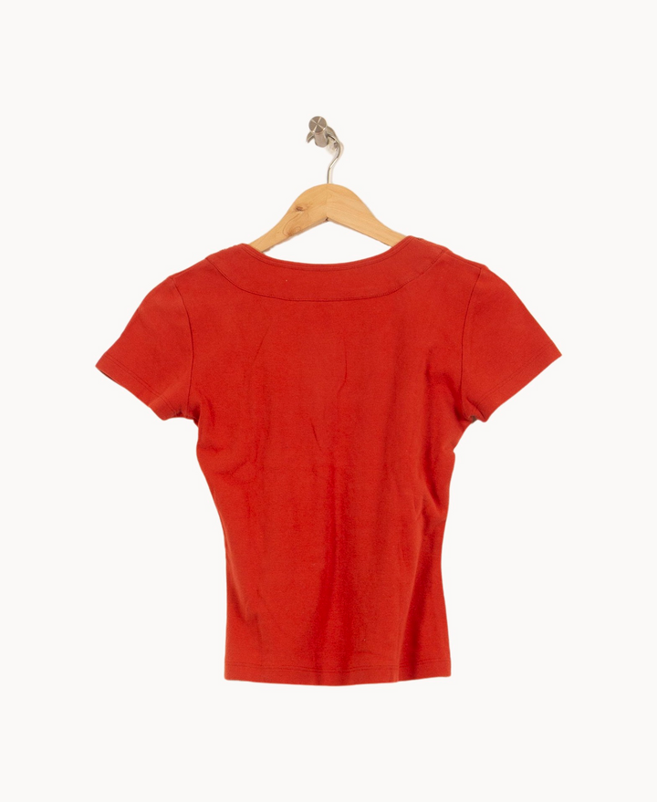 Tee-shirt Bordeaux - Taille XS/34 de la marque Maison 123 | PARAD39869 - Vendu par Paradigme - Image 4