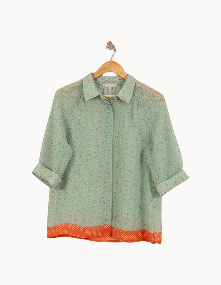 Chemise Verte et Orange - Taille XL/42 de la marque Paul & Joe Sister | PARAD53576 - Vendu par Paradigme - Image 2
