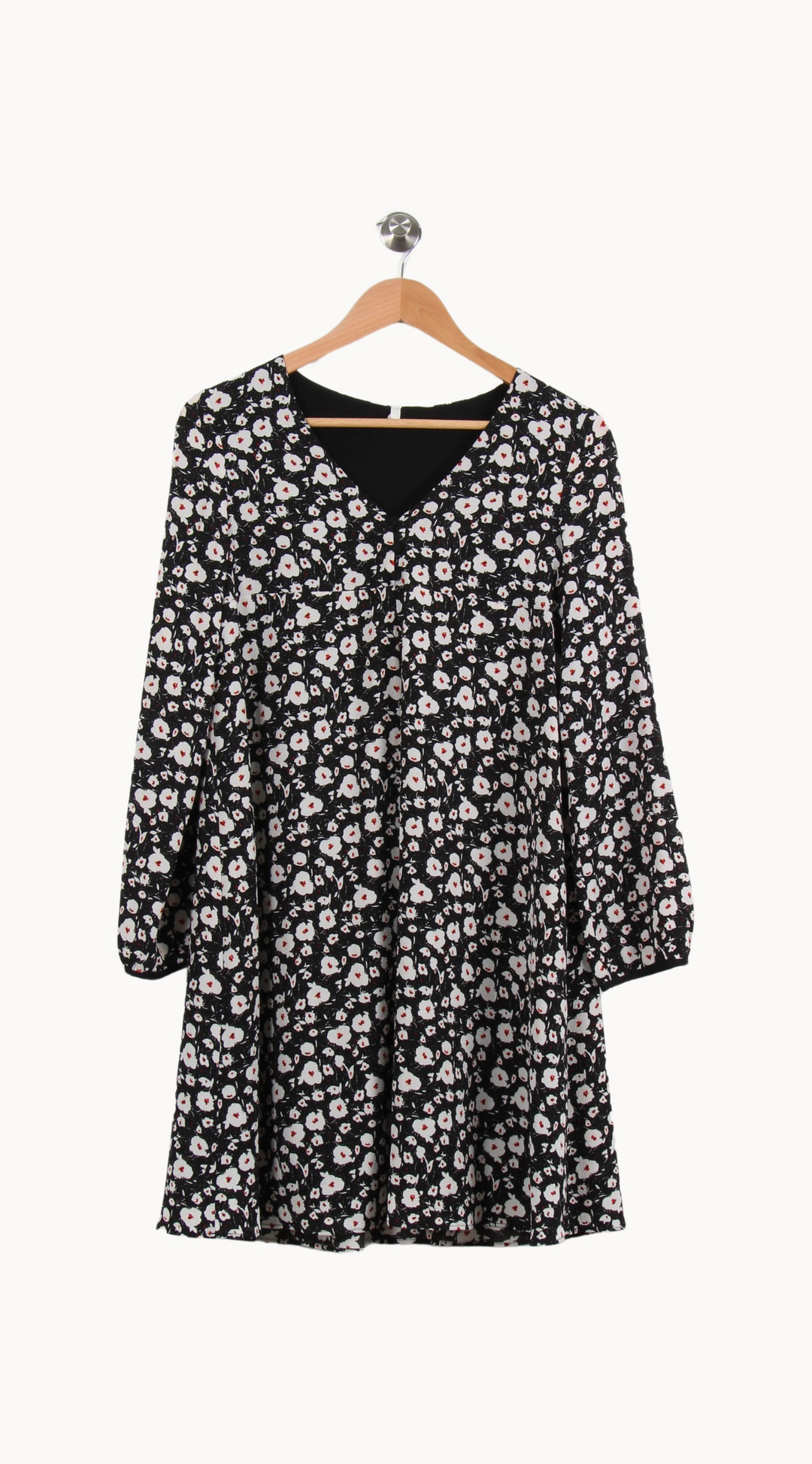 Robe Fleurie Noire et Blanche - Taille XS/34 de la marque I.Code | PARAD67331 - Vendu par Paradigme - Image 2