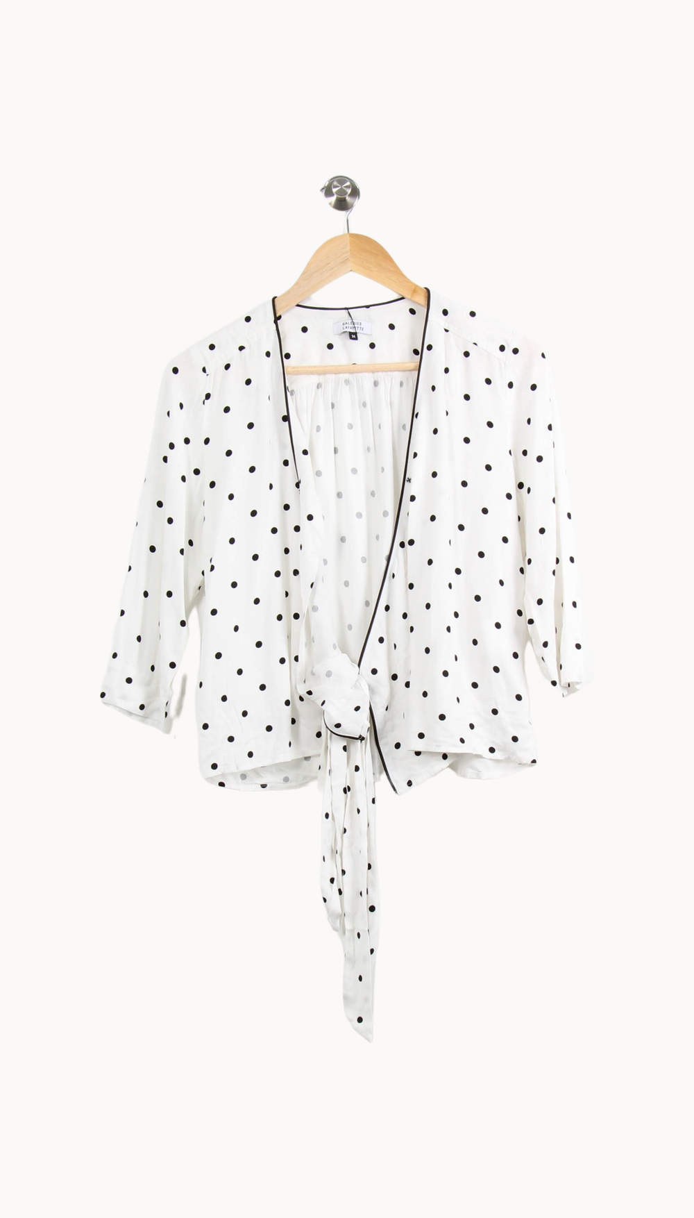 Cardigan blanc à motif - Taille XS/34 de la marque Galeries Lafayette | PLY1350 - Vendu par Paradigme - Image 2