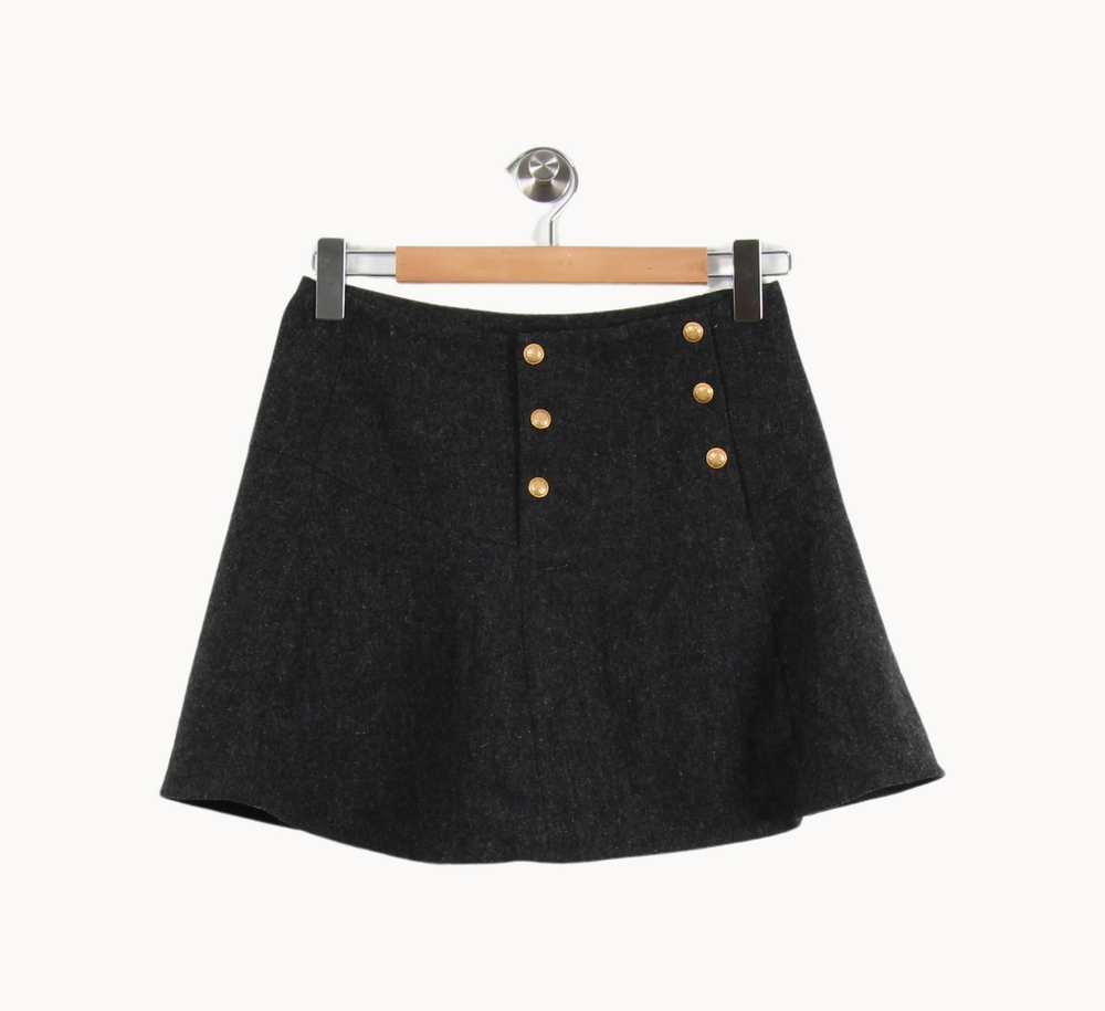 Jupe Courte Grise - Taille L/40 de la marque Sézane | PARAD69479 - Vendu par Paradigme - Image 2
