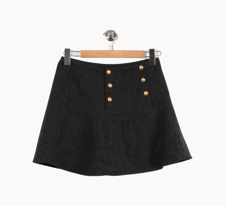 Jupe Courte Grise - Taille L/40 de la marque Sézane | PARAD69479 - Vendu par Paradigme - Image 2