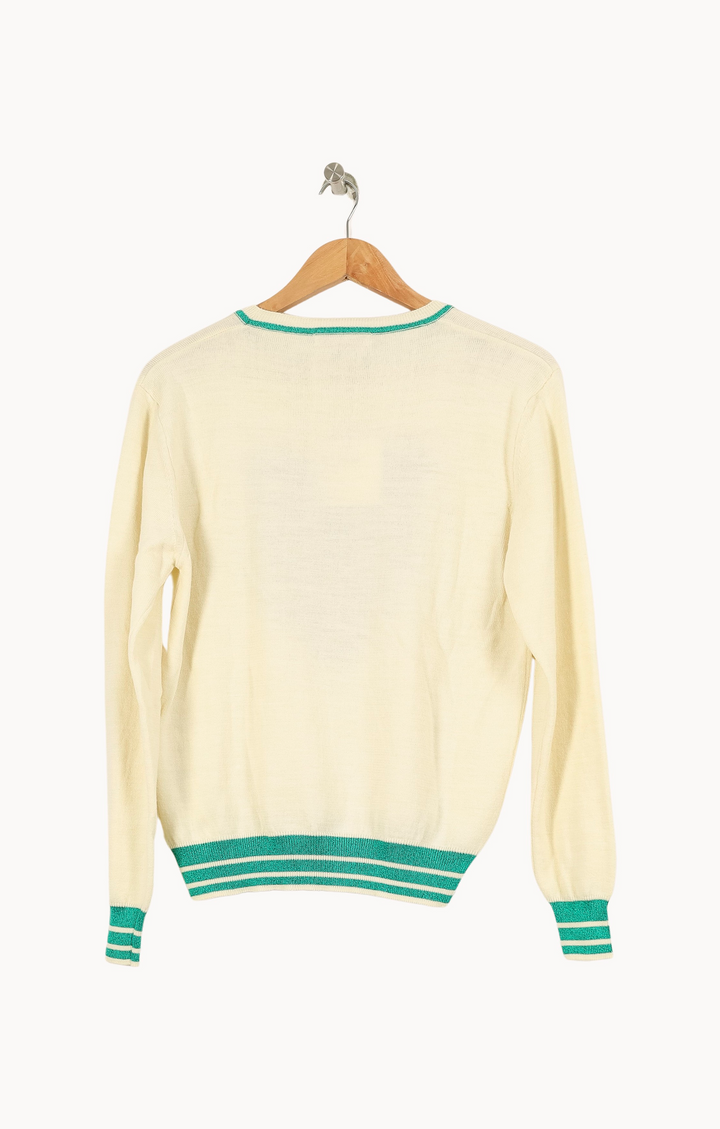 Pull Beige et Vert - Taille S/36 de la marque Imprevu | PARAD67662 - Vendu par Paradigme - Image 4