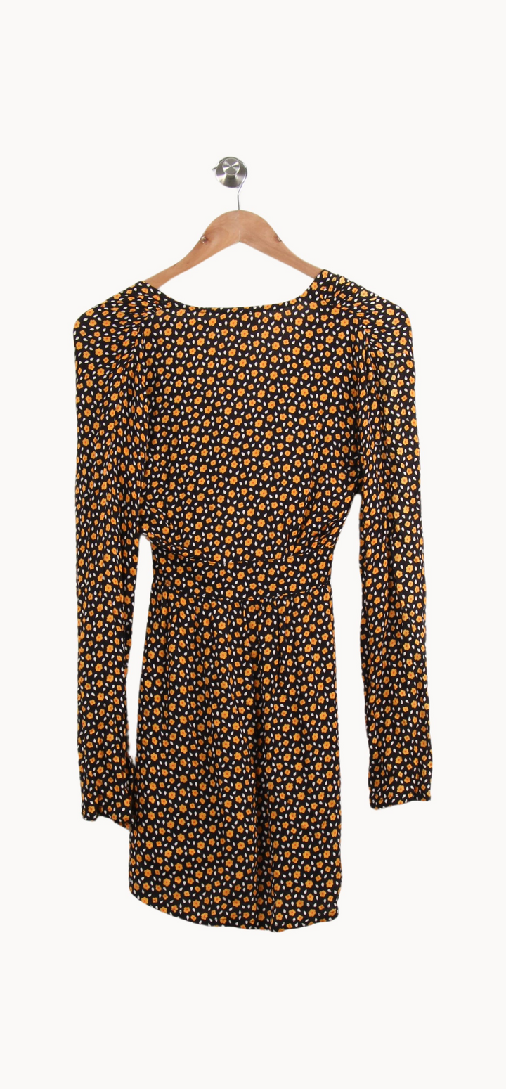 Robe Courte Noire et Orange - Taille XS/34 de la marque Bizance | PARAD25926 - Vendu par Paradigme - Image 4