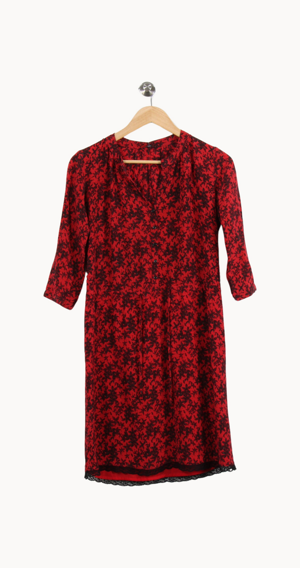 Robe Courte Rouge et Noire - Taille XS/34 de la marque IKKS | PARAD67878 - Vendu par Paradigme - Image 2