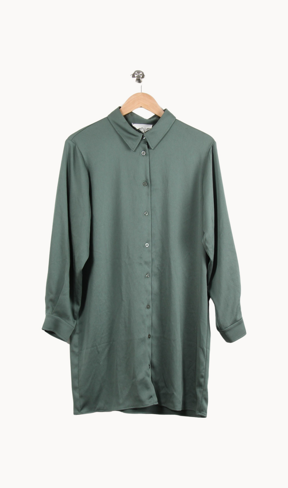 Robe Chemise Verte - Taille M/38 de la marque ba&sh | PARAD44960 - Vendu par Paradigme - Image 2