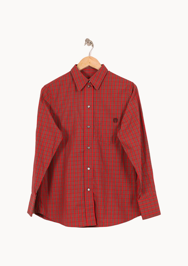 Chemise à Carreaux Rouge et Noir - Taille S/36 de la marque Ines de la Fressange Paris | PARAD67904 - Vendu par Paradigme - Image 2
