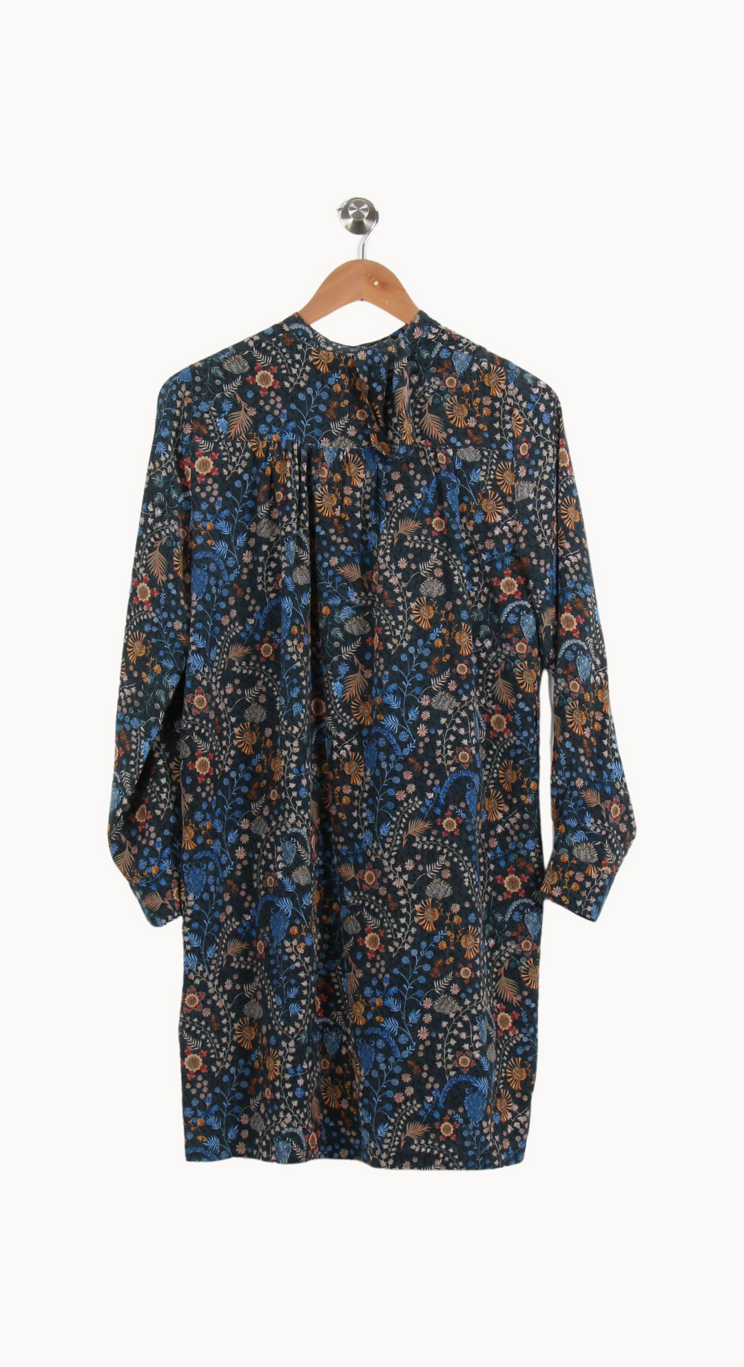 Robe Fleurie Bleue et Marron - Taille S/36 de la marque Sessùn | PARAD62286 - Vendu par Paradigme - Image 4