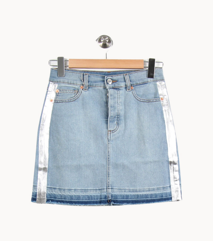 Jupe En Jean Bleu et Argenté - Taille XS/34 de la marque Zadig&Voltaire | PARAD53071 - Vendu par Paradigme - Image 2