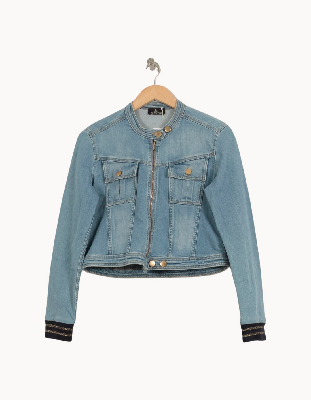 Veste en Jean Bleue - Taille L/40 de la marque One Step | PARAD66443 - Vendu par Paradigme - Image 2
