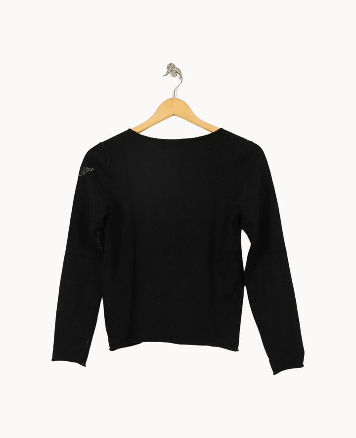 Pull Noir - Taille S/36 de la marque Zadig&Voltaire | PARAD52100 - Vendu par Paradigme - Image 4
