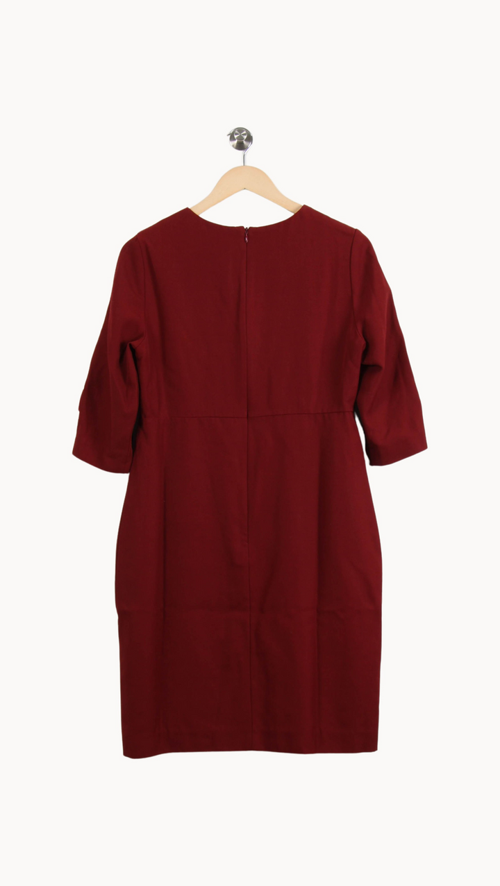 Robe Droite Bordeaux - Taille L/40 de la marque Tara Jarmon | PARAD67606 - Vendu par Paradigme - Image 4