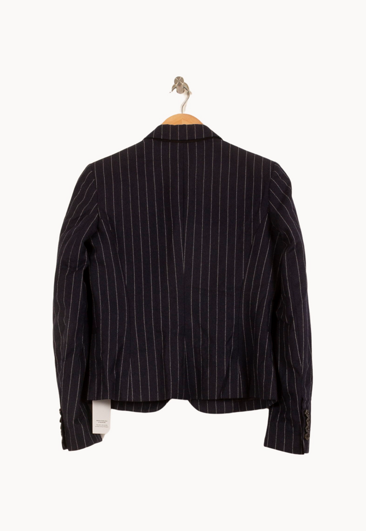 Blazer Bleu à Rayures Blanches - Taille M/38 de la marque Joseph | PARAD63831 - Vendu par Paradigme - Image 4