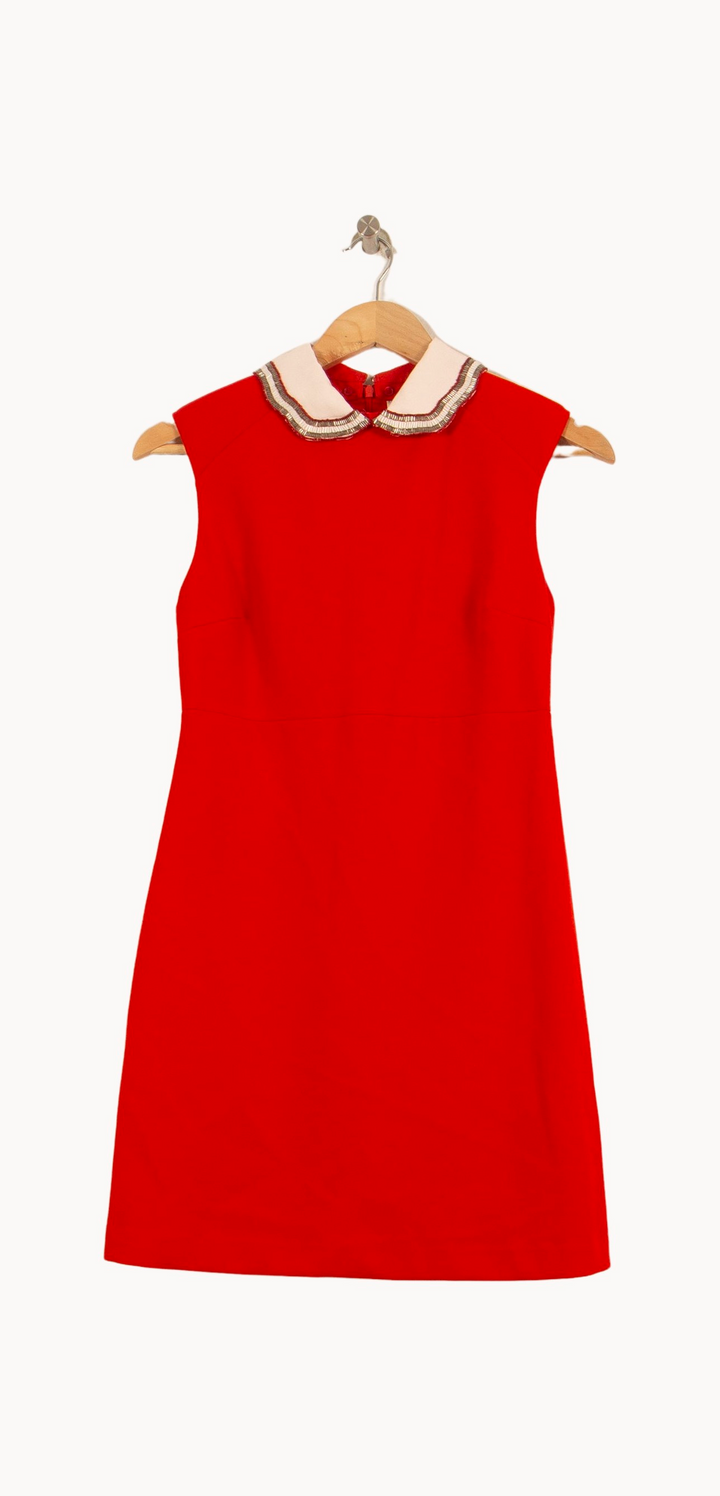 Robe Courte Rouge et Blanche - Taille S/36 de la marque Maje | PARAD44642 - Vendu par Paradigme - Image 2