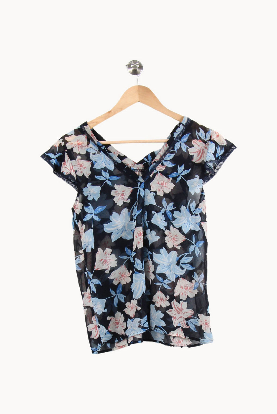 Blouse Fleurie Bleue et Blanche - Taille S/36 de la marque Grace & Mila | PARAD64925 - Vendu par Paradigme - Image 2