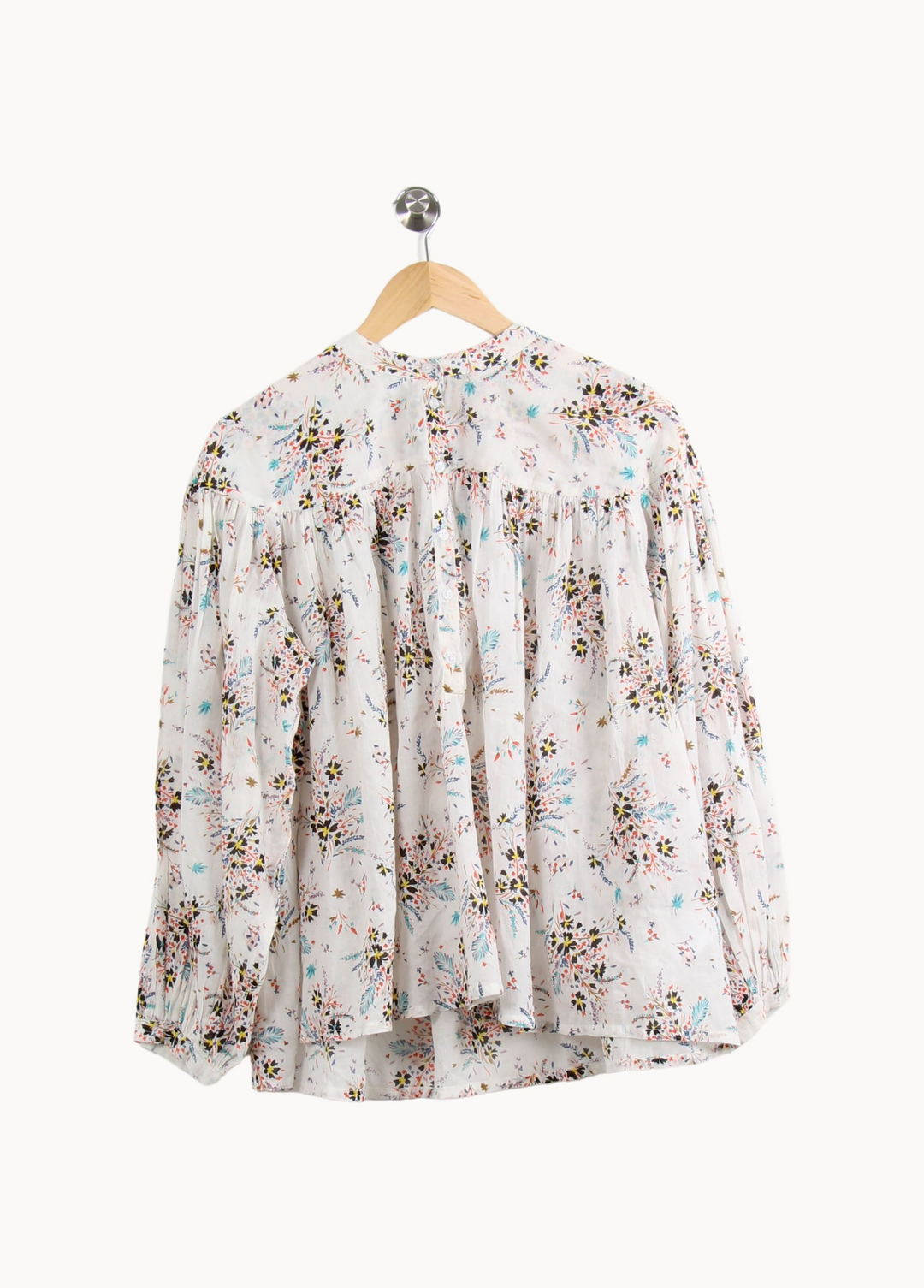 Blouse Blanche à Fleurs - Taille S/36 de la marque Bérénice | PARAD62868 - Vendu par Paradigme - Image 2
