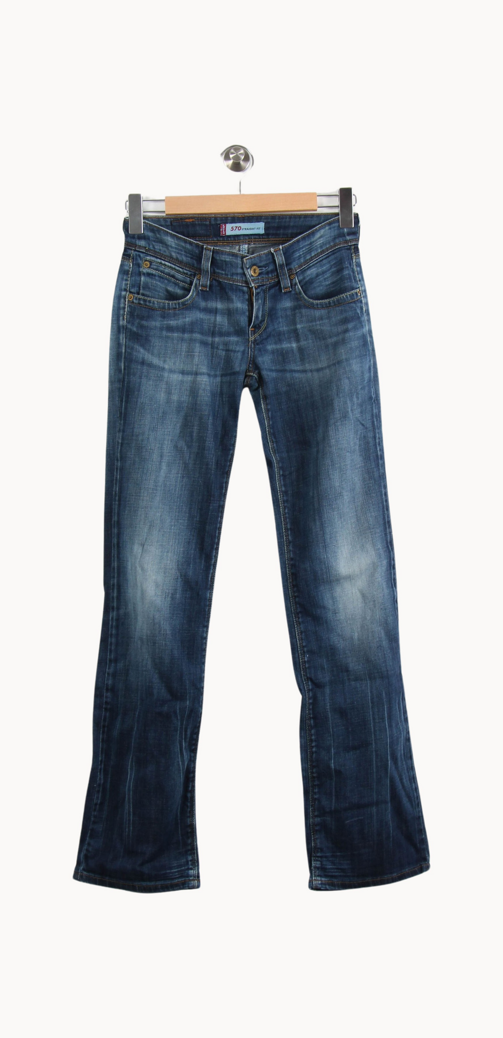 Jean Droit Bleu - Taille S/36 de la marque Levi's | PARAD66573 - Vendu par Paradigme - Image 2