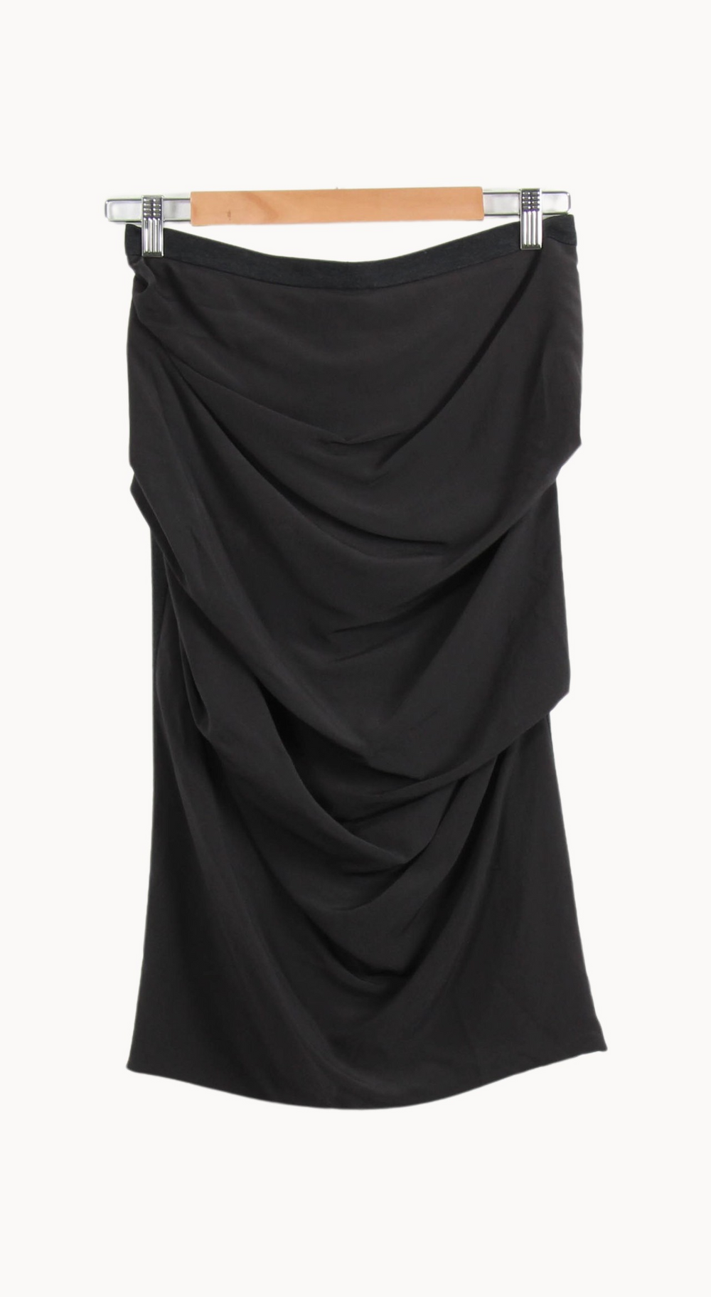 Jupe Drapée Noire - Taille S/36 de la marque Max Mara | PARAD64887 - Vendu par Paradigme - Image 2
