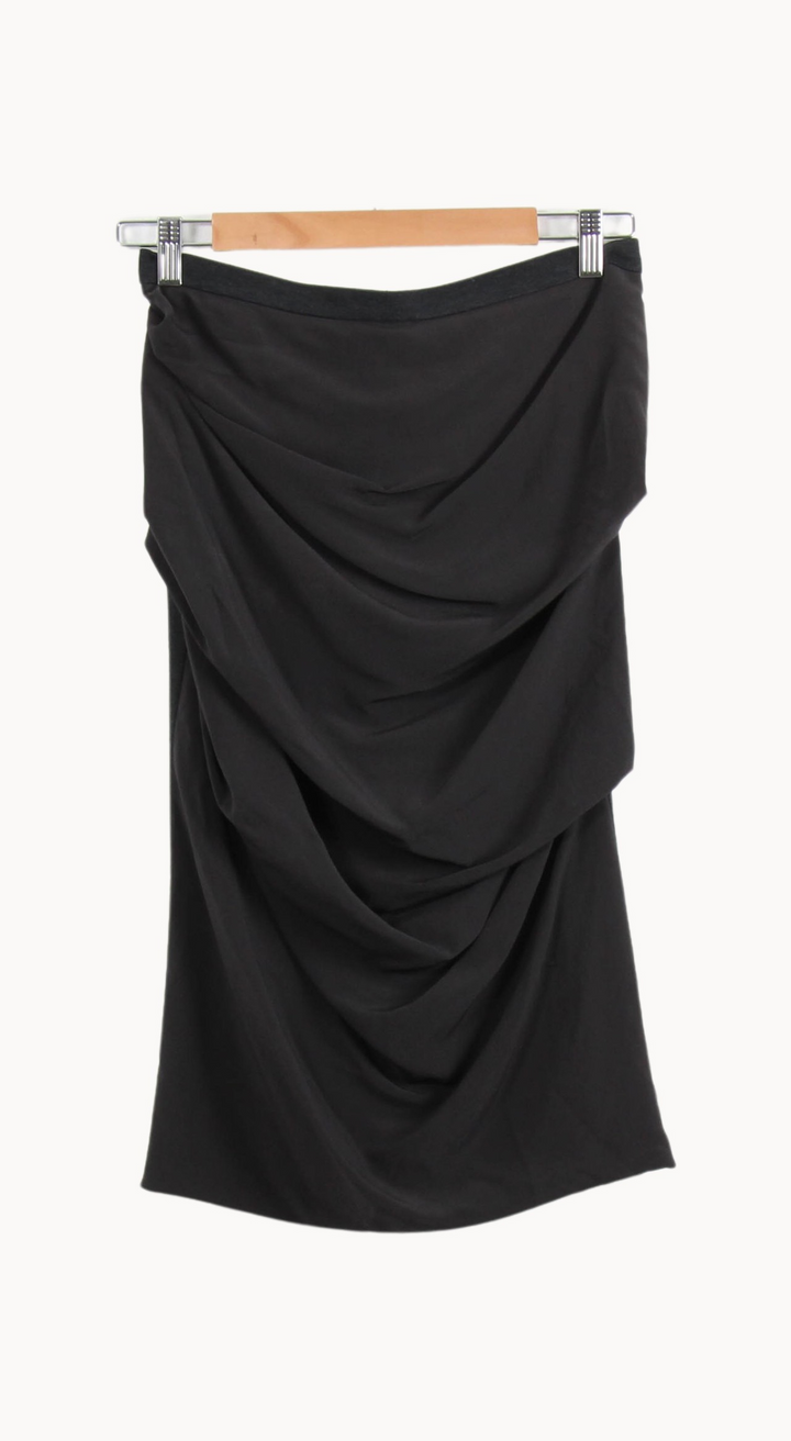 Jupe Drapée Noire - Taille S/36 de la marque Max Mara | PARAD64887 - Vendu par Paradigme - Image 2