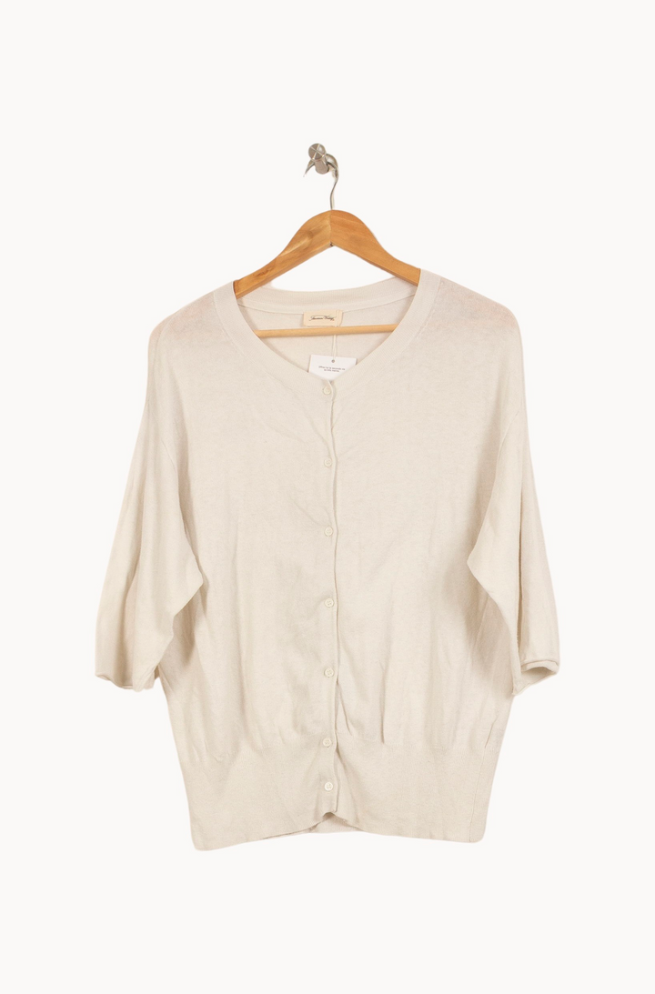 Cardigan Beige - Taille M/38 de la marque American Vintage | PARAD63404 - Vendu par Paradigme - Image 2