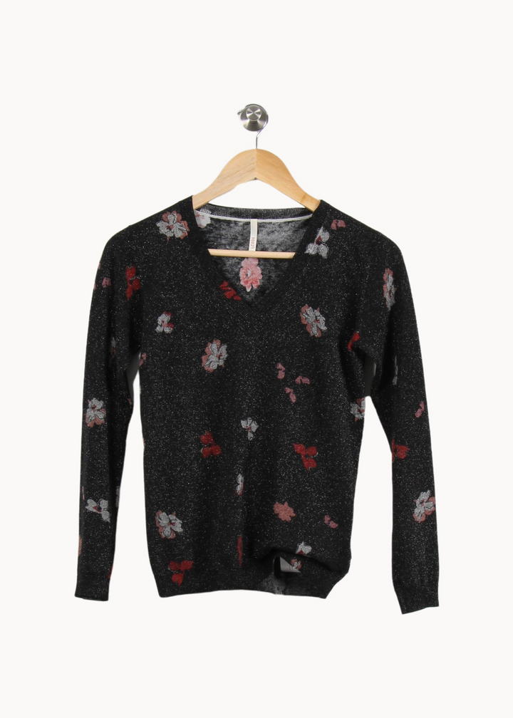 Pull Noir et Rouge - Taille S/36 de la marque I.Code | PARAD67887 - Vendu par Paradigme - Image 2