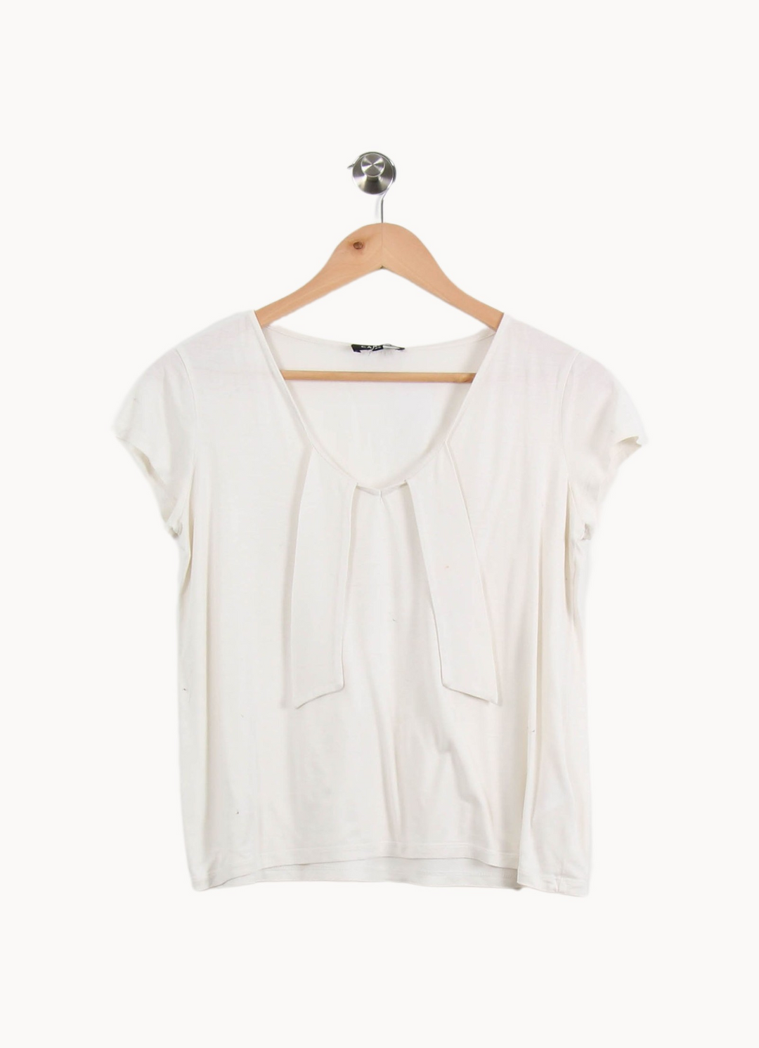 T-shirt Blanc - Taille XS/34 de la marque Caroll | PARAD28642 - Vendu par Paradigme - Image 4